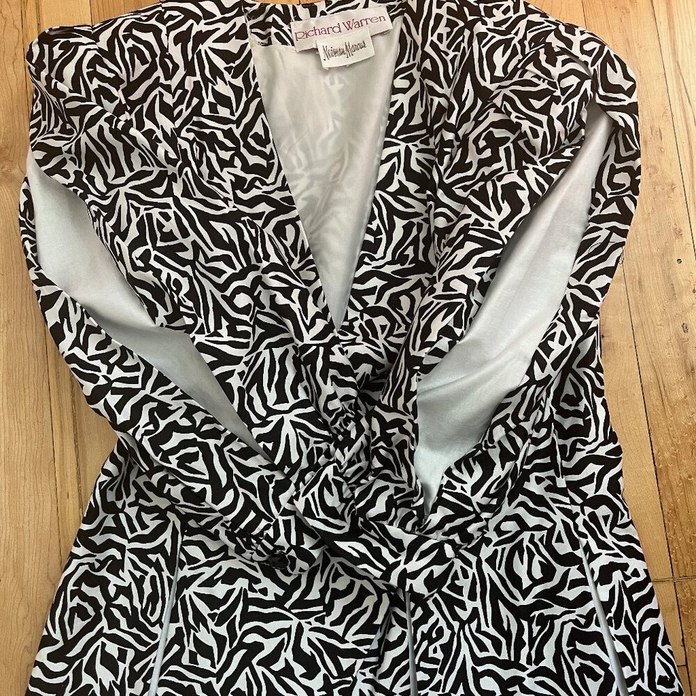 Vintage 80s 90s Designer | Richard Warren for Neiman Marcus Black & White Top